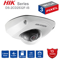 Оригинальная Беспроводная ip-камера, HD, 3 Мп, наружная купольная мини-камера с Wi-Fi, поддержка POE, SD-карты, аудио