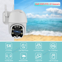 IP-камера видеонаблюдения, наружная камера видеонаблюдения с защитой от царапин, скоростной купол, слот для TF, оптический зум 5X