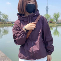 薄款防曬服衝鋒衣外套女春秋款簡約百搭休閒夏季新款防曬衣夾克