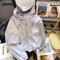 夏季薄款冰絲女士防曬衣短款外套女2023新款小個子寬鬆連帽衝鋒衣