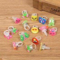 圣诞节儿童发光玩具LED卡通闪光手指灯 变色发光戒指发光卡通戒指