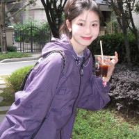 抗UV戶外紫色防曬衣女款夏季透氣皮膚衣罩衫薄款外套防曬服潮