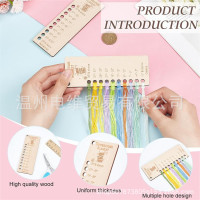 跨境热销 Temperature Blanket Color Chart 木制针织温度颜色表