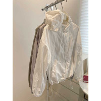 簡約連帽休閒防曬衣！春夏運動風輕薄風衣拉鍊外套小個子防曬服女