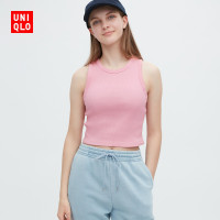 Uniqlo辣妹T 女裝棉質羅紋工字背短背心高腰短款打底多巴an457742