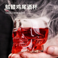 创意骷髅酒杯 万圣节玻璃骷髅头杯 威士忌烈酒个性白酒洋酒杯酒吧