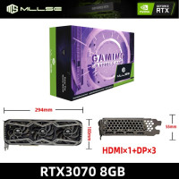 Игровая видеокарта MLLSE RTX 3070 8 ГБ NVIDIA GPU GDDR6 256bit HDMI * 1 DP * 3 PCI-E 4,0x16 rtx3070 8 Гб