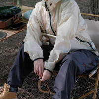 山系工裝防曬衝鋒衣女夏抗UV涼感輕薄外套戶外登山運動防曬服