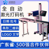 飞行激光喷码机纸盒包装袋日期批号全自动流水线在线式激光打码机