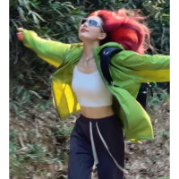 防曬衝鋒衣女款夏季爬山女套裝外套小個子薄款2023新款夏川西穿搭