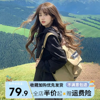 戶外黑色防曬衝鋒衣外套女秋季2023新款寬鬆運動登山連帽夾克上衣
