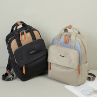 双肩包女电脑包14寸2024新款商务通勤学生书包牛津布简约休闲背包