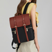 2024新款牛津布双肩包女大容量通勤电脑包防泼水复古高级感包包女