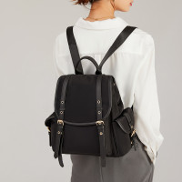 休闲简约双肩包女背包2024新款韩版潮百搭时尚牛津布通勤学生书包