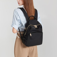 包包女休闲轻便双肩包女大容量高级感书包简约百搭牛津布旅行背包