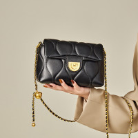 纳兰杜包包2024新款时尚链条包轻奢百搭斜挎单肩腋下包真牛皮女包