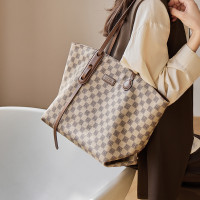 纳兰杜包包女2024新款秋冬托特包大容量通勤单肩包高级感老花女包