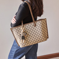 女士包包女2024新款通勤大容量托特包高级感单肩包老花女包