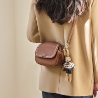 包包2024新款斜挎包女包秋冬高级感单肩小包女士真皮小圆包