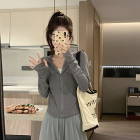 冰絲防曬衣女款2023新款夏季戶外抗UV修身外套薄款透氣防曬服