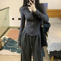 林子studio 防曬服女夏薄款透氣抗UV修身顯瘦短款連帽上衣