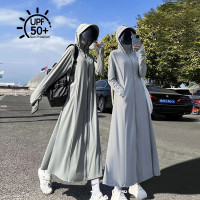 防曬衣女夏季2023新款長版全身開衫冰絲超長防曬服抗UV罩衫