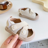 Сандалии Детские сетчатые с закрытым носком для мальчиков и девочек, дышащие босоножки для пляжа, обувь для младенцев, лето 2023