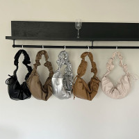 小众设计褶皱手提包包女2023新款韩版潮流ins高级时尚百搭腋下包