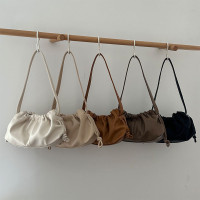 高级感褶皱手提腋下包包女2023新款韩版潮时尚简约通勤单肩云朵包