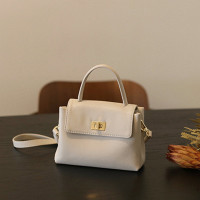 质感软牛皮金扣手提包镇店款迷你号新款时尚百搭单肩斜挎包女包