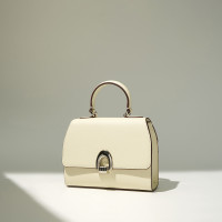 春季新款质感牛皮手提包2024简约通勤百搭休闲单肩斜挎包