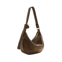 饺子包简约大容量春夏包包女小众真皮质感休闲软皮斜挎包