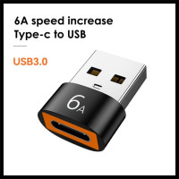 Адаптер OTG мама-USB A папа, адаптер для Macbook, Xiaomi, Samsung, Oneplus, Realme, кабель-соединитель, адаптер, 6 А