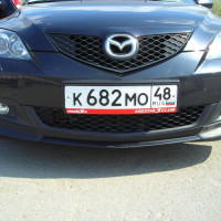 СРЕДНЯЯ ВСТАВКА НА ПЕРЕДНИЙ БАМПЕР (между клыками) Mazda 3 bk