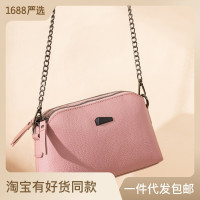 头层牛皮链条包真皮女包包百搭斜挎小众设计手拿包气质女士单肩包