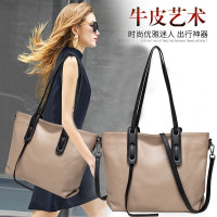 2024新款潮时尚软皮单肩托特包 大容量头层牛皮真皮大包斜挎包女