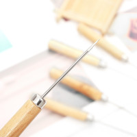 木柄手工diy锥子 千枚通鞋底皮革打孔工具锥子 裁缝布艺锥针批发