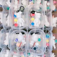 儿童diy手工礼物石膏流体熊创意幼儿园小礼品生日全班小学生奖励