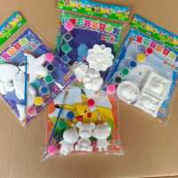 3个装石膏娃娃白坯 手工diy涂鸦益智玩具 地摊玩具批发摆摊小玩具