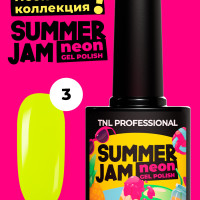 TNL Гель лак для ногтей Neon Summer Jam №03 - неоновый лимонный (10 мл) желтый