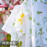 植物敲拓染衣服手工diy材料包儿童树叶拓印工具套装印染扎染白T恤