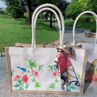 母亲节蝶古巴特帆布包手提袋麻布袋手工diy制作材料包创意亲子团