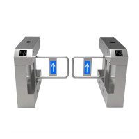 桥式人行通道闸不锈钢摆闸工地闸机人脸识别出入口摆闸门禁通道闸