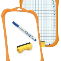 Маркерная доска А4 оранжевая, маркер, губка