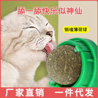 爆款猫薄荷球促消化猫零食防丢贴墙舔舔乐磨牙棒玩具球厂家代发