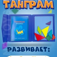 Развивающая головоломка деревянный магнитный танграм