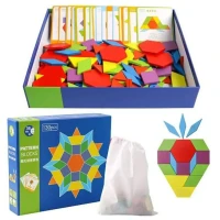 Деревянная мозаика Монтессори 130 деталей танграм