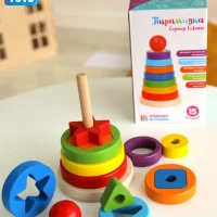 Пирамидка деревянная Монтессори игрушки развивающие