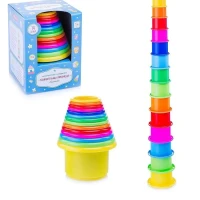 Занимательная детская пирамидка для малышей 14 стаканчиков