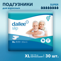 Памперсы для взрослых XL (4), DAILLE Super (Extra Large), 130-175 см, 30 шт. в уп., 8 КАПЕЛЬ